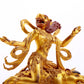 A majestic gilt bronze statue of the auspicious beast