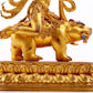 A majestic gilt bronze statue of the auspicious beast