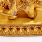 A majestic gilt bronze statue of the auspicious beast