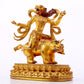 A majestic gilt bronze statue of the auspicious beast