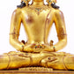 A majestic gilt bronze statue of Amitayus Buddha