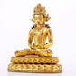 A majestic gilt bronze statue of Amitayus Buddha