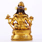 A solemn gilt bronze statue of the God of Wealth