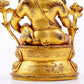 A solemn gilt bronze statue of the God of Wealth