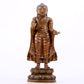 A solemn alloy copper statue of Gautama Buddha