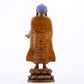 A solemn alloy copper statue of Gautama Buddha