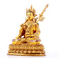 A solemn gilt bronze statue of Padmasambhava