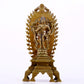 A majestic alloy copper inlaid silver standing statue of Tara