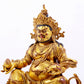 A solemn gilt bronze statue of the God of Wealth