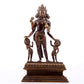 solemn alloy copper inlaid silver Buddha statue