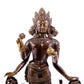 solemn alloy copper inlaid silver Buddha statue