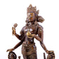 solemn alloy copper inlaid silver Buddha statue