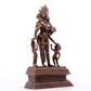 solemn alloy copper inlaid silver Buddha statue