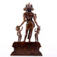 solemn alloy copper inlaid silver Buddha statue