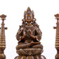 solemn alloy copper inlaid silver Buddha statue