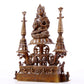 solemn alloy copper inlaid silver Buddha statue