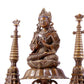 solemn alloy copper inlaid silver Buddha statue