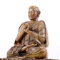 A solemn alloy copper inlaid silver statue of the guru