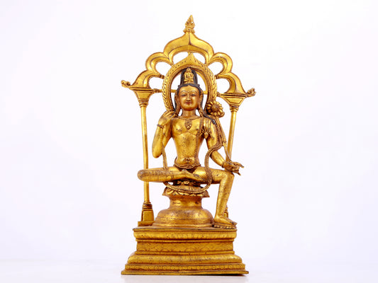 A majestic gilt bronze statue of green Tara