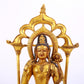 A majestic gilt bronze statue of green Tara