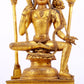 A majestic gilt bronze statue of green Tara