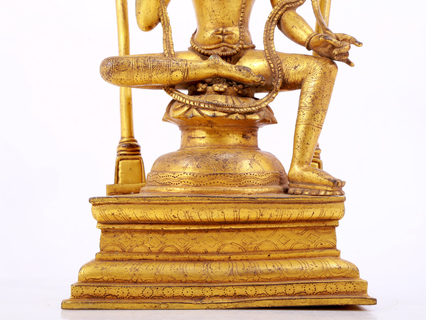 A majestic gilt bronze statue of green Tara