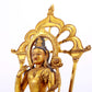 A majestic gilt bronze statue of green Tara