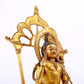 A majestic gilt bronze statue of green Tara