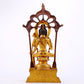 A majestic gilt bronze statue of green Tara