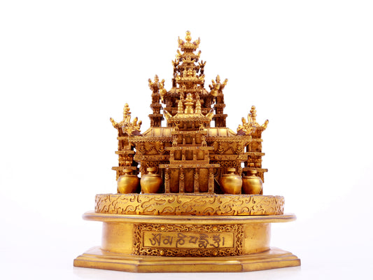 A stunning gilt bronze altar ornament