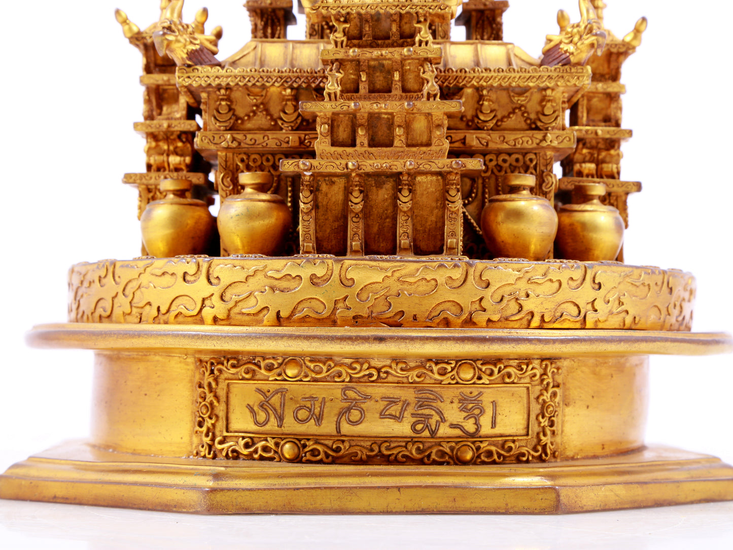A stunning gilt bronze altar ornament