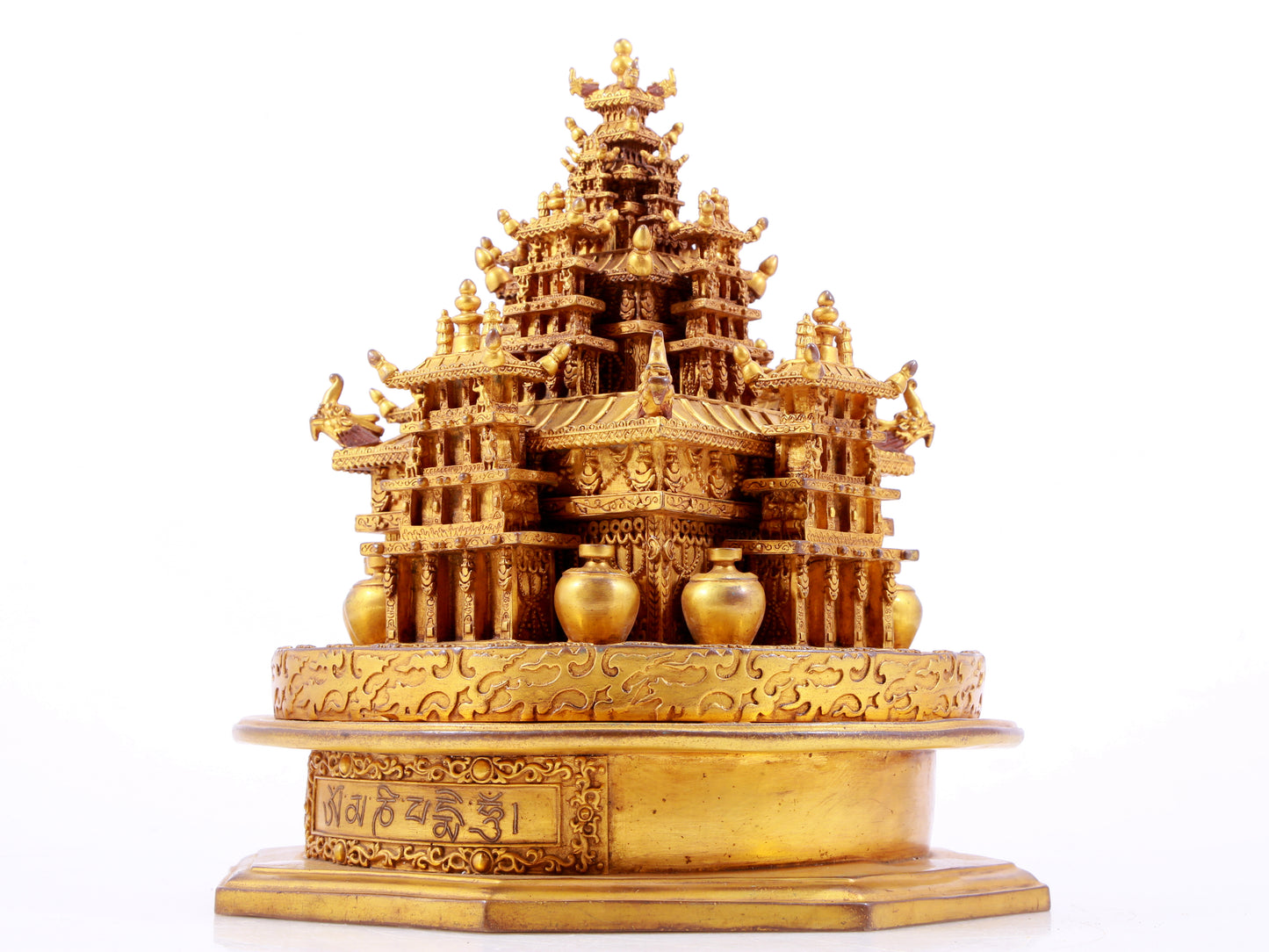 A stunning gilt bronze altar ornament