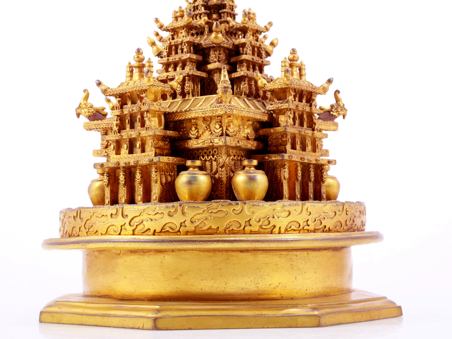A stunning gilt bronze altar ornament
