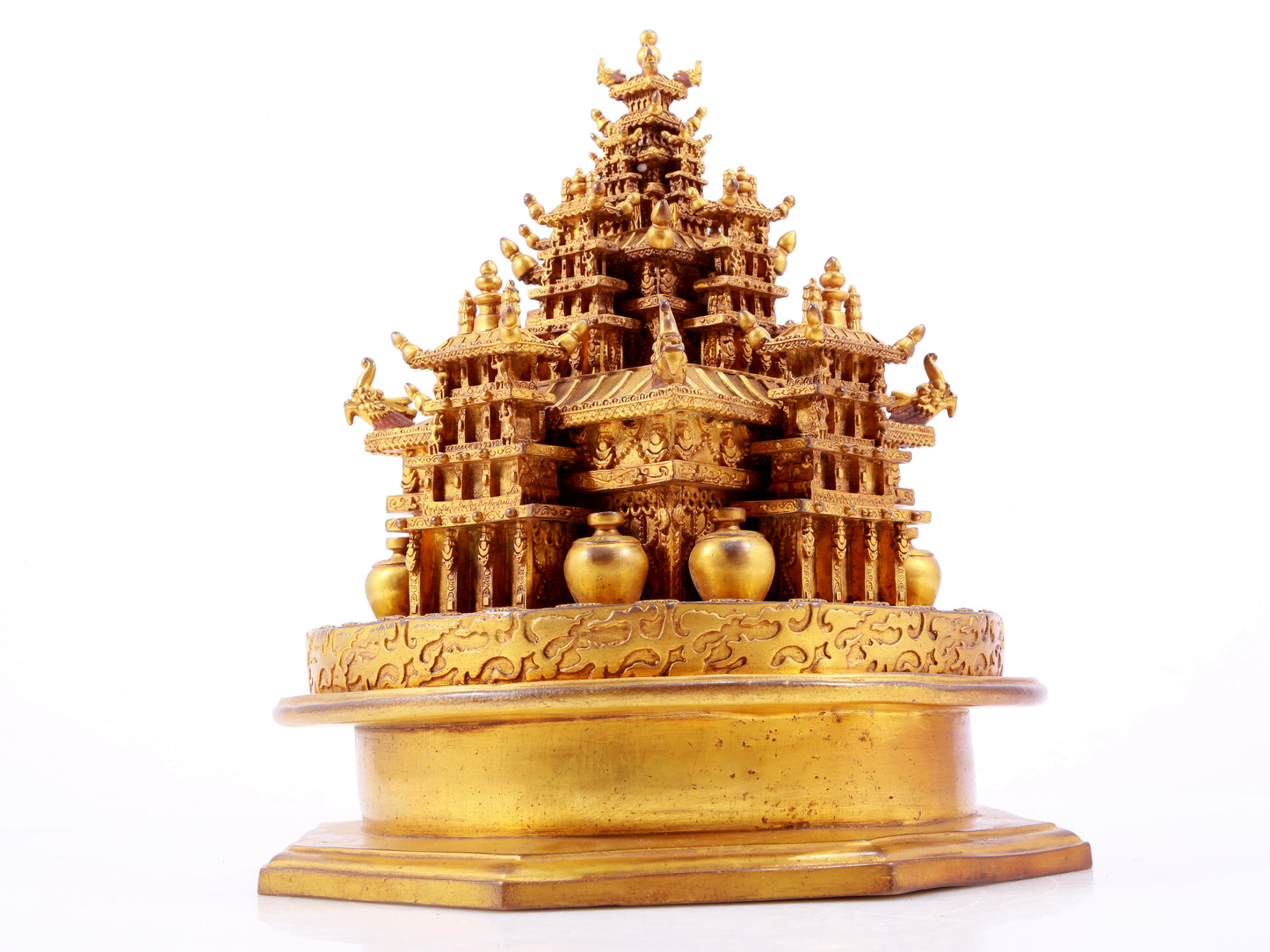 A stunning gilt bronze altar ornament