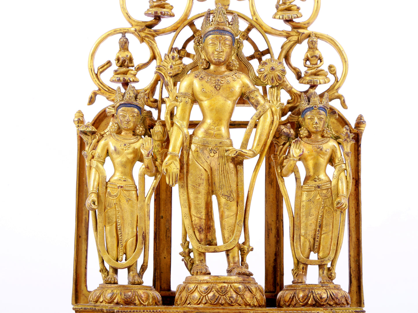 A majestic gilt bronze statue of Tara