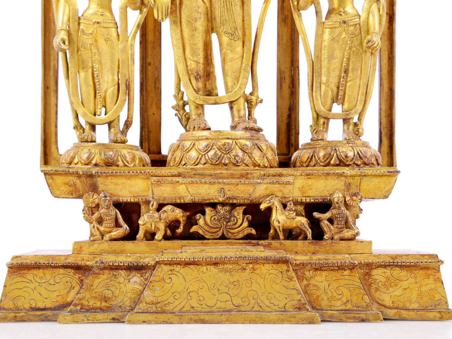 A majestic gilt bronze statue of Tara