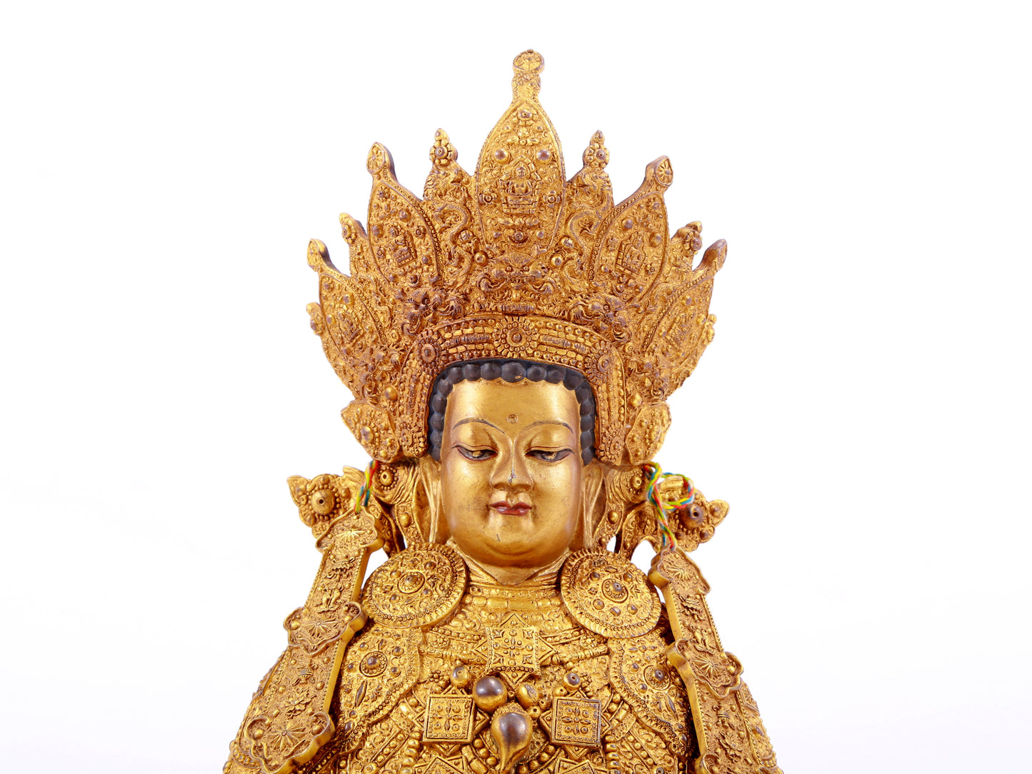 A solemn gilt bronze Bodhisattva with six-character inscription Qianlong