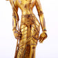 A solemn gilt bronze statue of Tara inlaid with hundreds of treasures