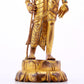 A solemn gilt bronze statue of Tara inlaid with hundreds of treasures