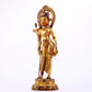 A solemn gilt bronze statue of Tara inlaid with hundreds of treasures