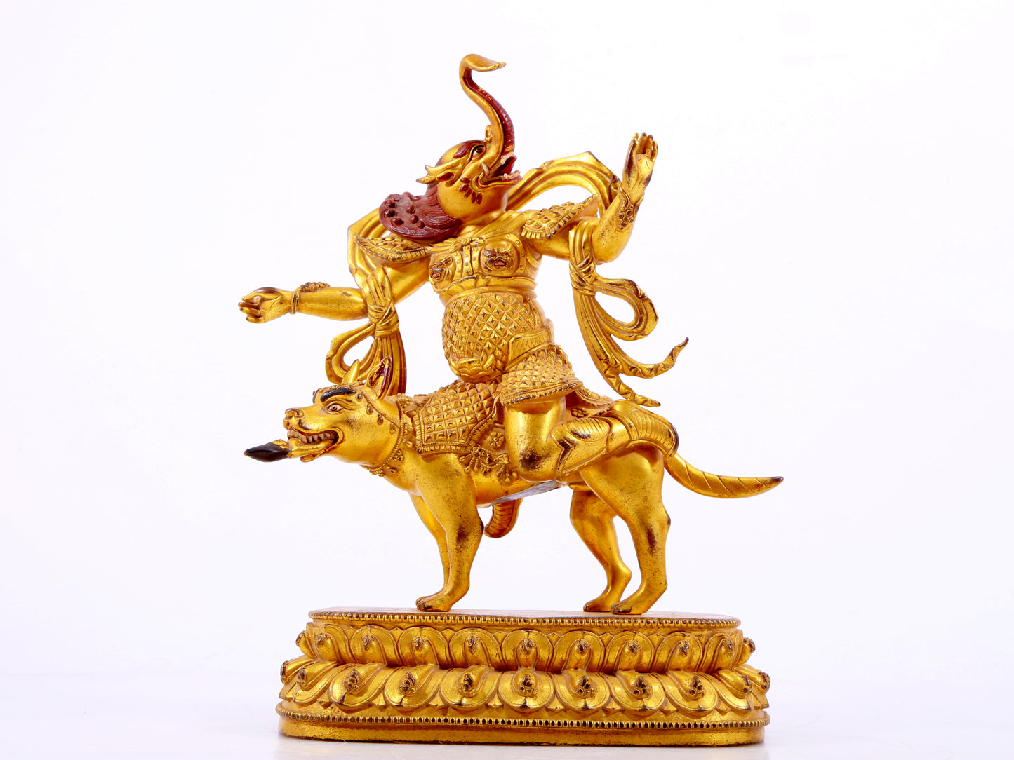 A majestic gilt bronze animal ornament