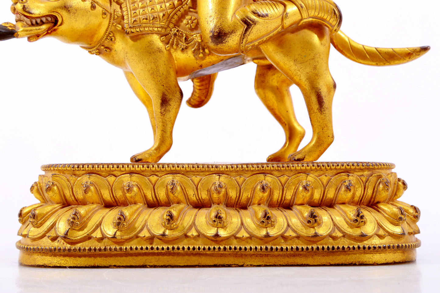 A majestic gilt bronze animal ornament