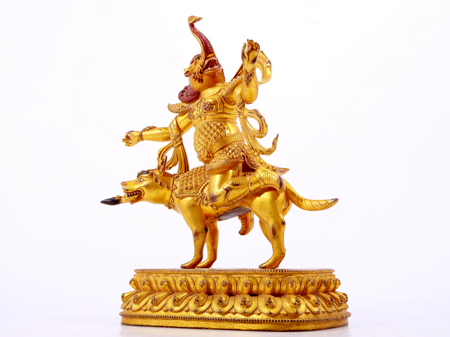 A majestic gilt bronze animal ornament