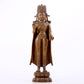 solemn alloy copper inlaid silver Buddha statue