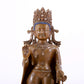 solemn alloy copper inlaid silver Buddha statue