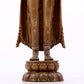 solemn alloy copper inlaid silver Buddha statue