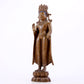 solemn alloy copper inlaid silver Buddha statue