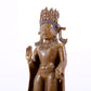 solemn alloy copper inlaid silver Buddha statue