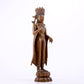 solemn alloy copper inlaid silver Buddha statue