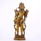 A majestic alloy copper inlaid silver standing statue of Tara